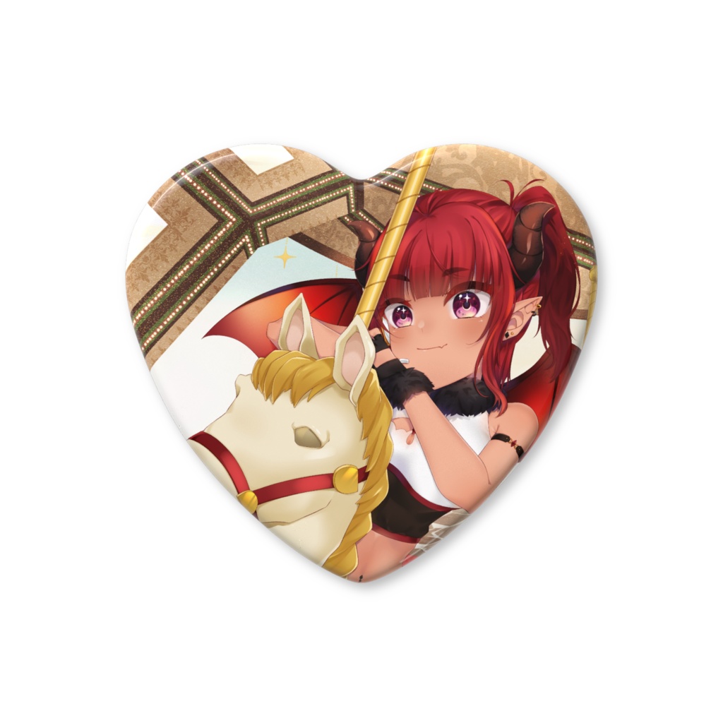 2026年午年ハート缶バッジ