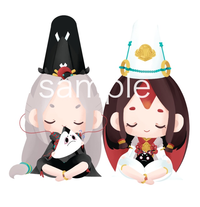 ねんねアクリルスタンド　白童子＆黒童子