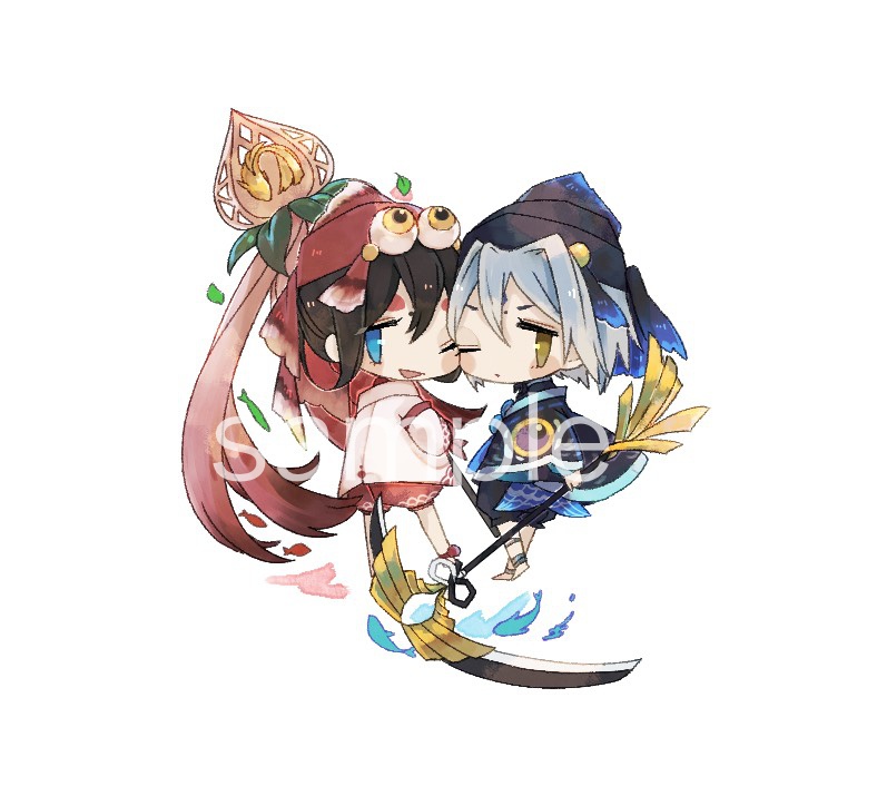 アクリルキーホルダー　白童子＆黒童子