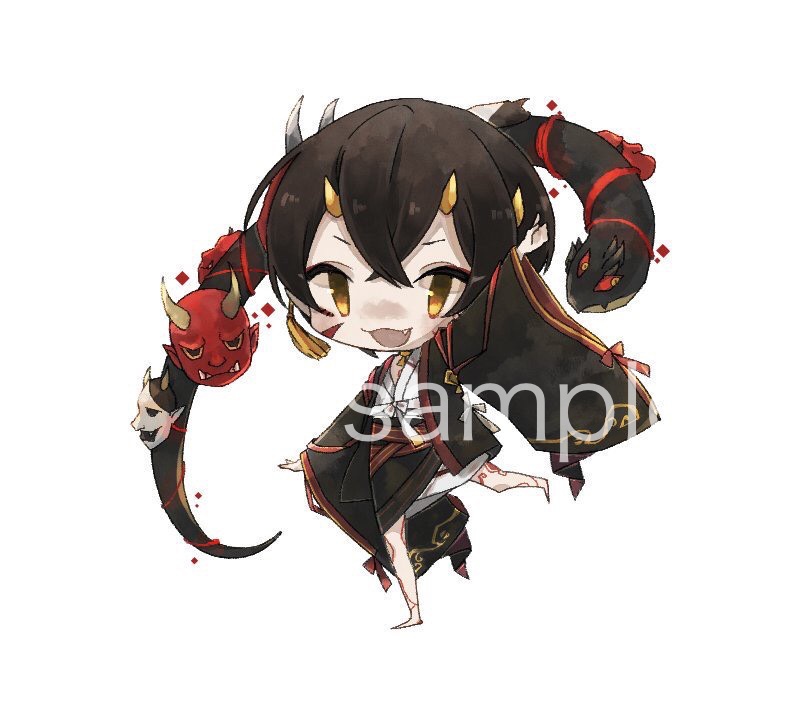 アクリルキーホルダー　般若