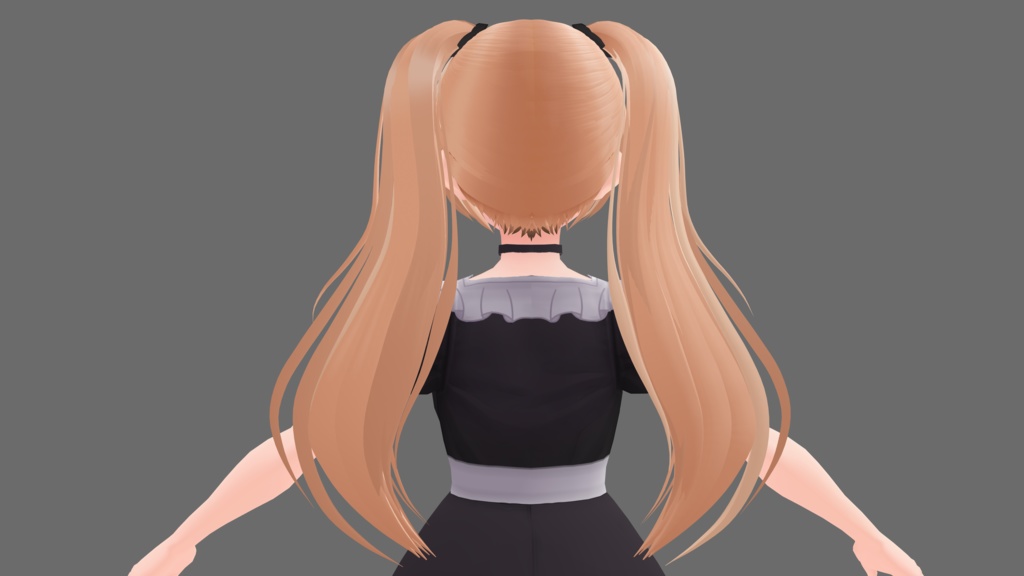 【Vroid】 Long twintails hair / あこがれツインテール