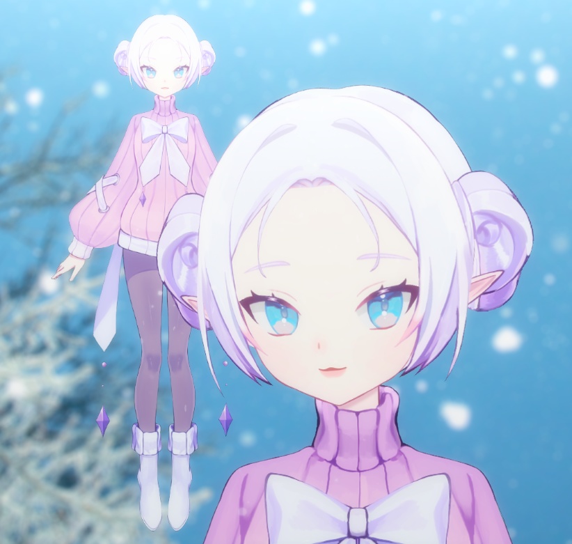 【限定1点】【VTS対応】 Live 2D Vtuber model- Snow angel