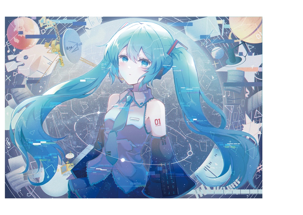 C107 初音ミクイラスト本 「planisphere」(ポストカード4枚付)