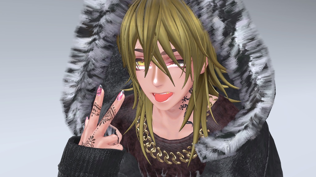 【グエン/Nguyen対応】ギャル男風メイクテクスチャ