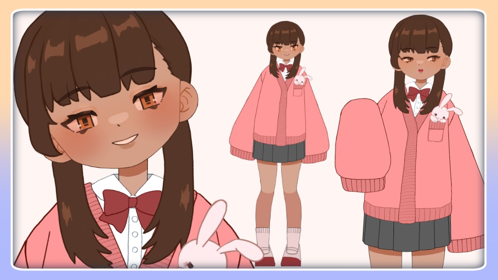 【イラスト付】褐色ツインテの女の子【VTS対応/汎用】