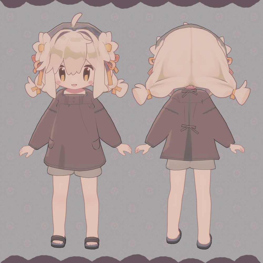 Morning Nepenthes【まめふれんず・うささき・みなほし対応服】割烹着