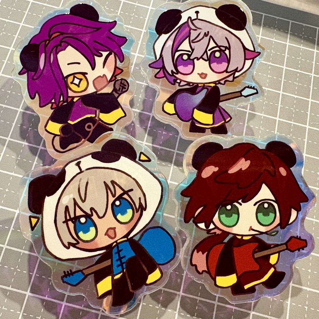 2時だとか🐼アクリルバッジ4種セット