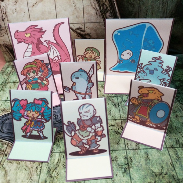 70キャラ分!キャラクターとモンスターペーパーミニチュア+立ち絵データ
