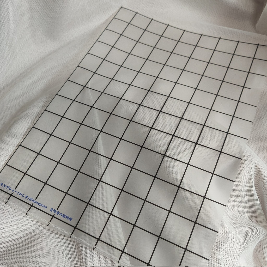 1インチマスのマップになるクリアファイル