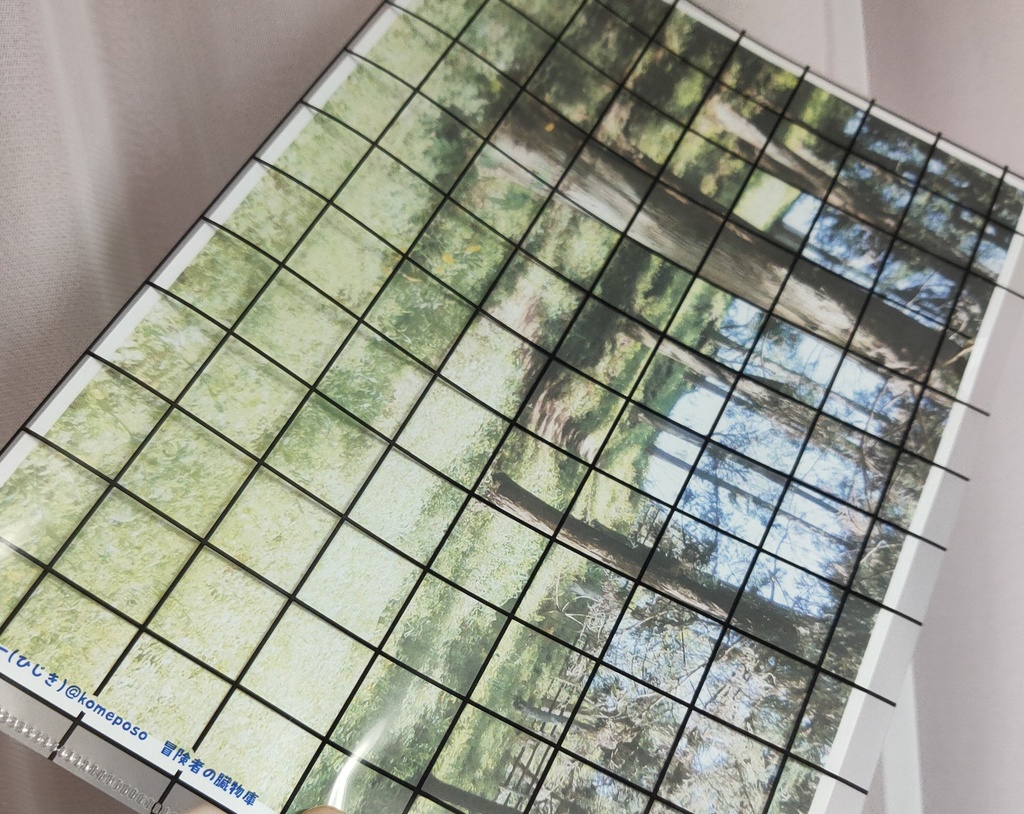 1インチマスのマップになるクリアファイル