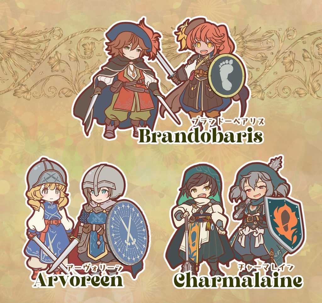 【無料あり】ハーフリングの聖職者たち*立ち絵イラスト&ペーパーミニチュア