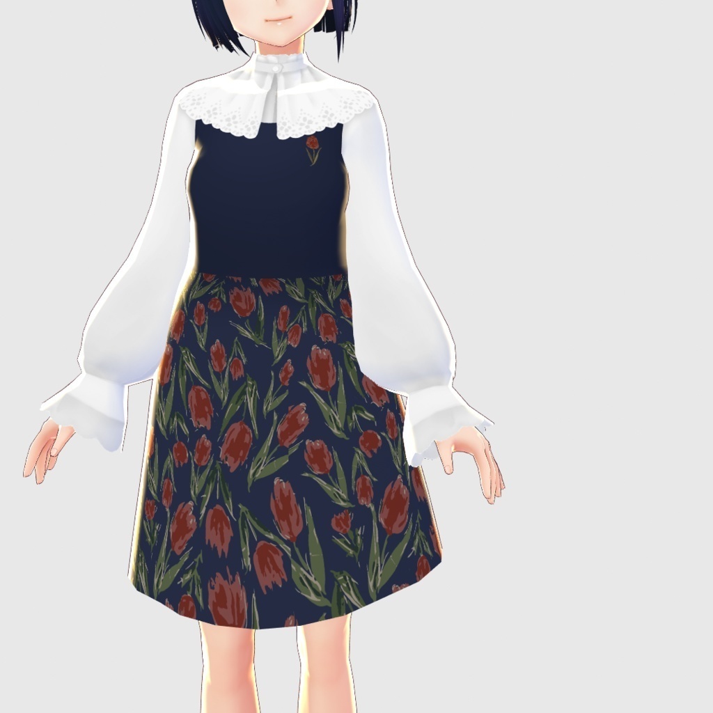 【正式版VRoid対応】チューリップワンピースセット/F i.n.t
