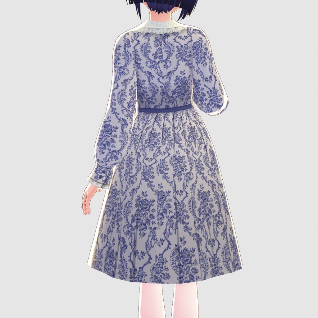 【VRoid】ウォールペーパーダマスク柄ワンピース2色セット/an another angelus