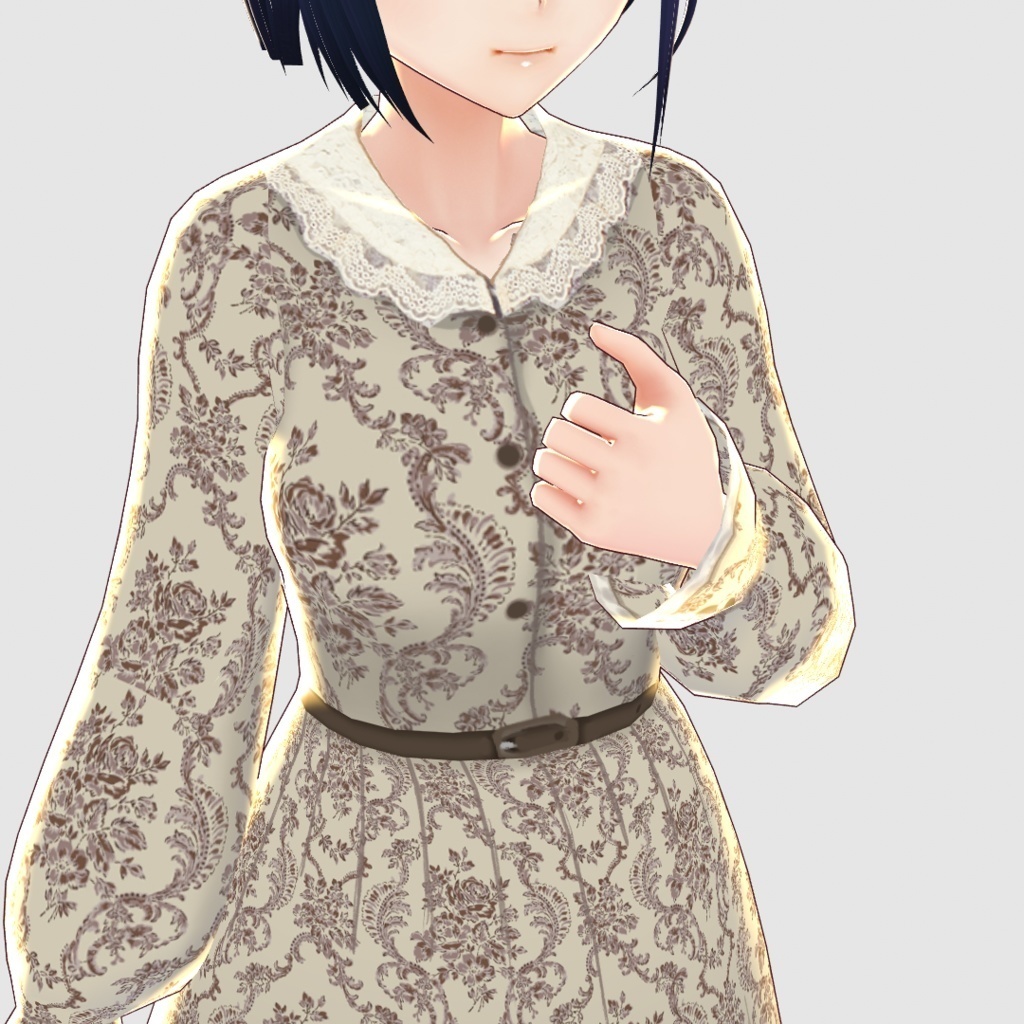 【VRoid】ウォールペーパーダマスク柄ワンピース2色セット/an another angelus