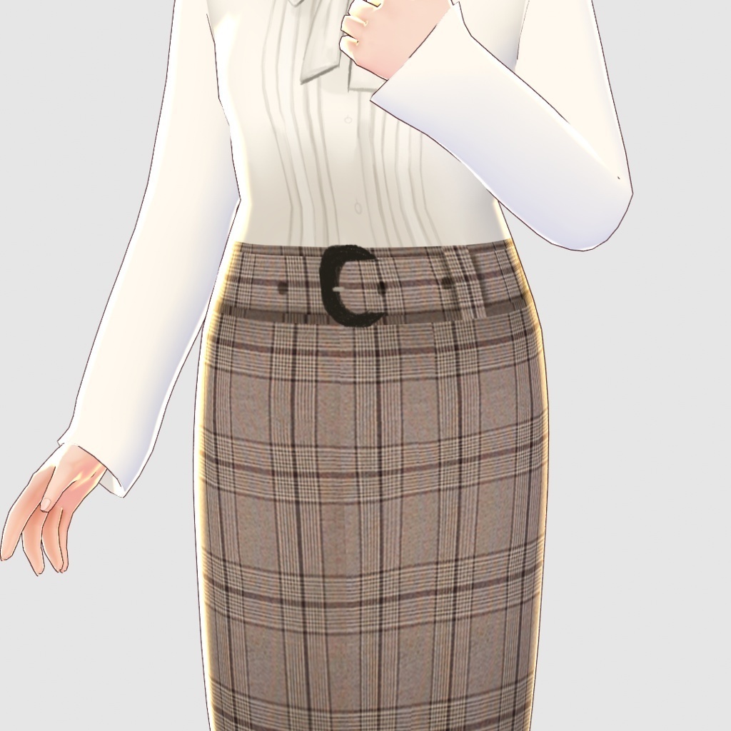 【VRoid】チェック柄セットアップ2色セット/an another angelus