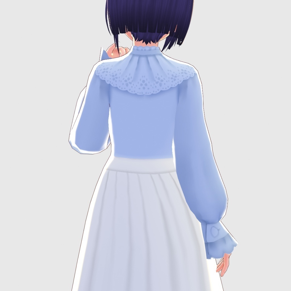 【VRoid】コットンレースケープブラウス4色セット /F i.n.t