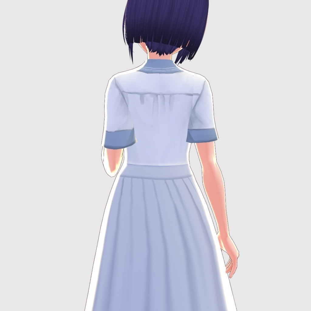 【VRoid専用】セーラー開衿シャツ2色セット/F i.n.t