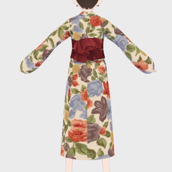 【VRoid】ガーデンフラワー浴衣-MIX-/an3