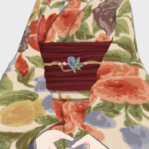 【VRoid正式版】ガーデンフラワー浴衣-MIX-/an3