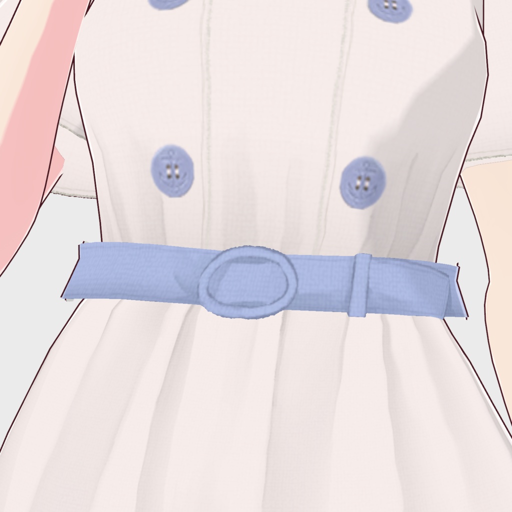 【VRoid正式版】マリン釦マルセイユプリントワンピース / F i.n.t