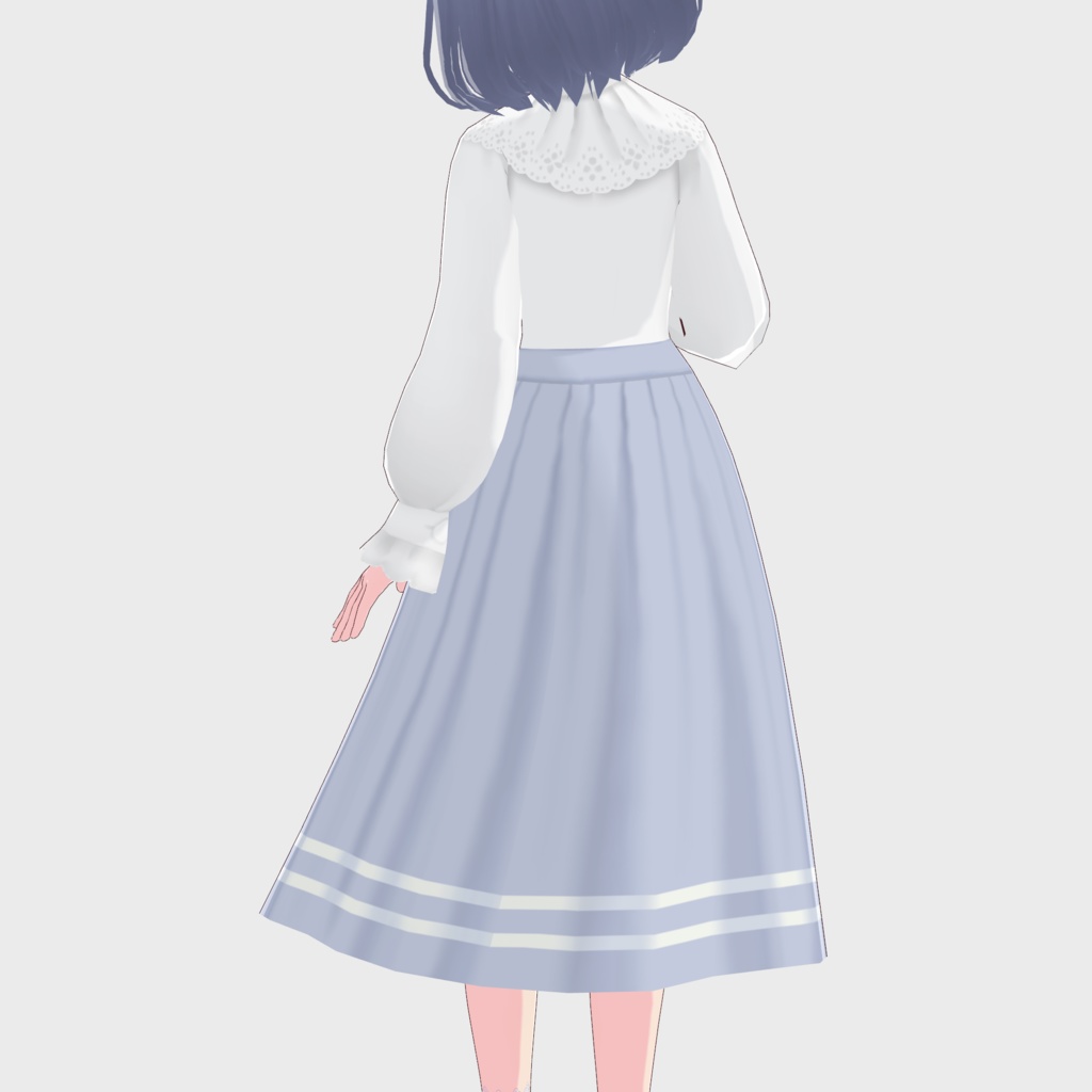 【VRoid正式版】ライン使いシアータックスカート コーデ 3色セット / F i.n.t
