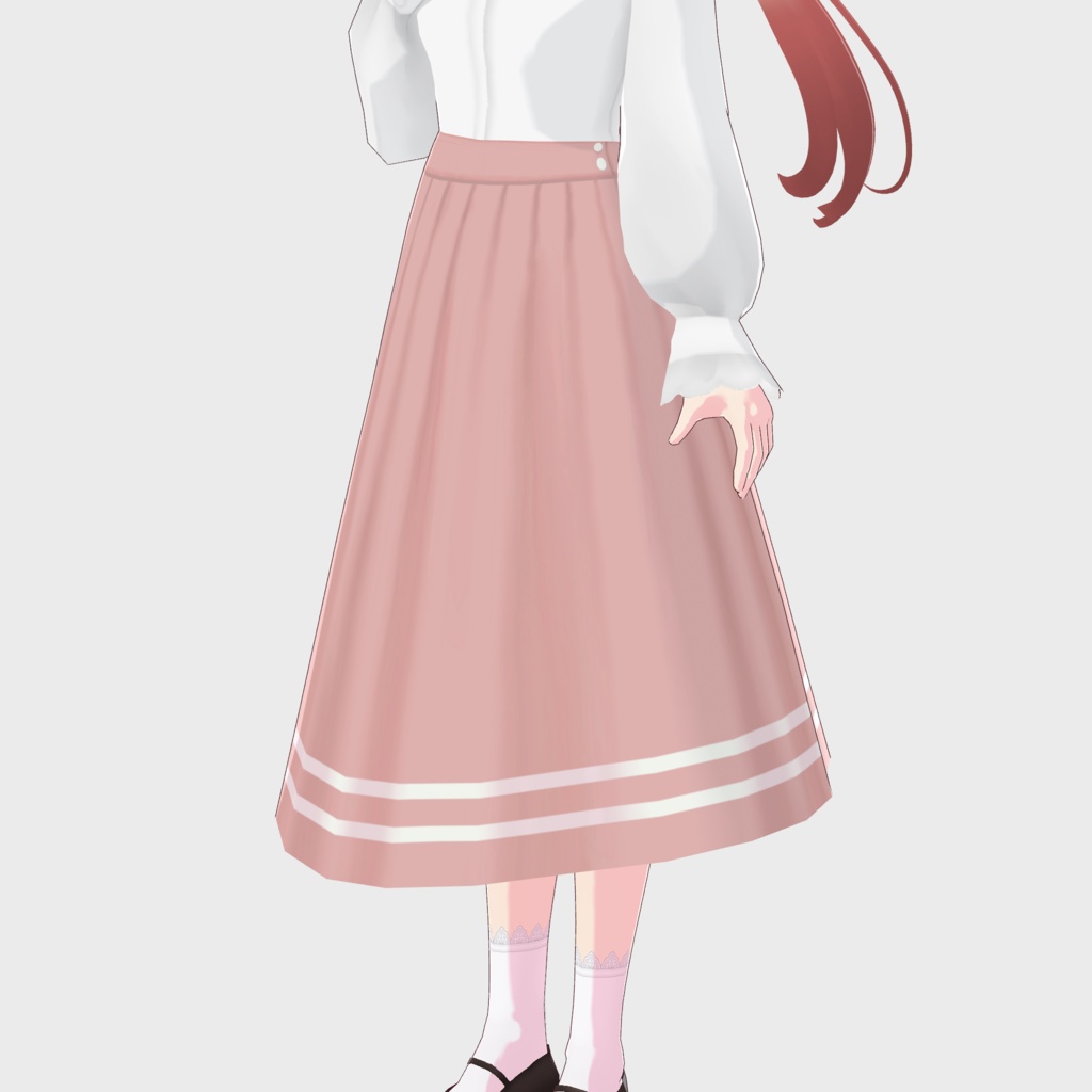 【VRoid正式版】ライン使いシアータックスカート コーデ 3色セット / F i.n.t