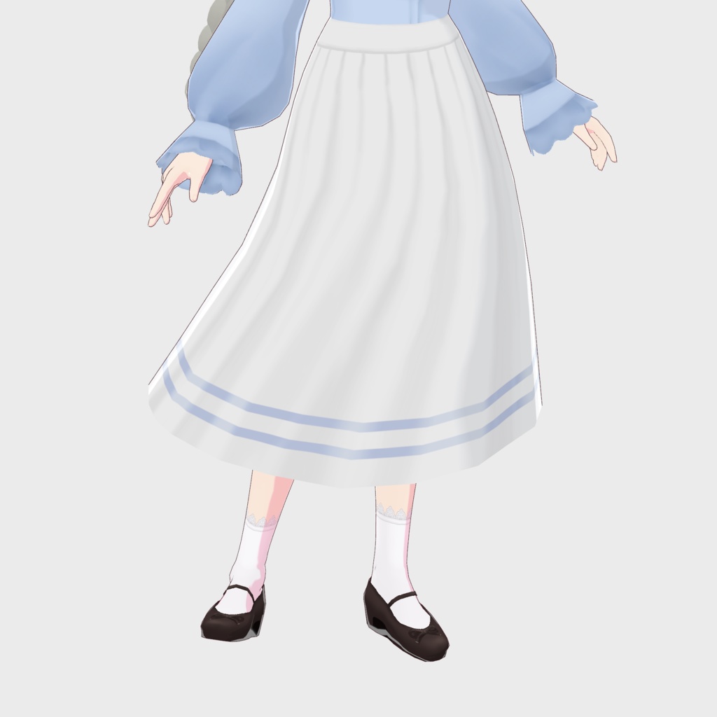 【VRoid正式版】ライン使いシアータックスカート コーデ 3色セット / F i.n.t