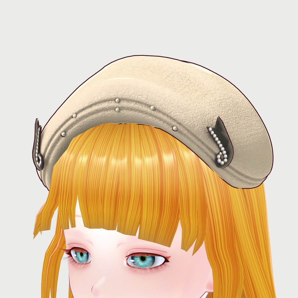 【FBX形式】ANモノグラム柄セットアップコーデ (セットアップ/パンプス/帽子)