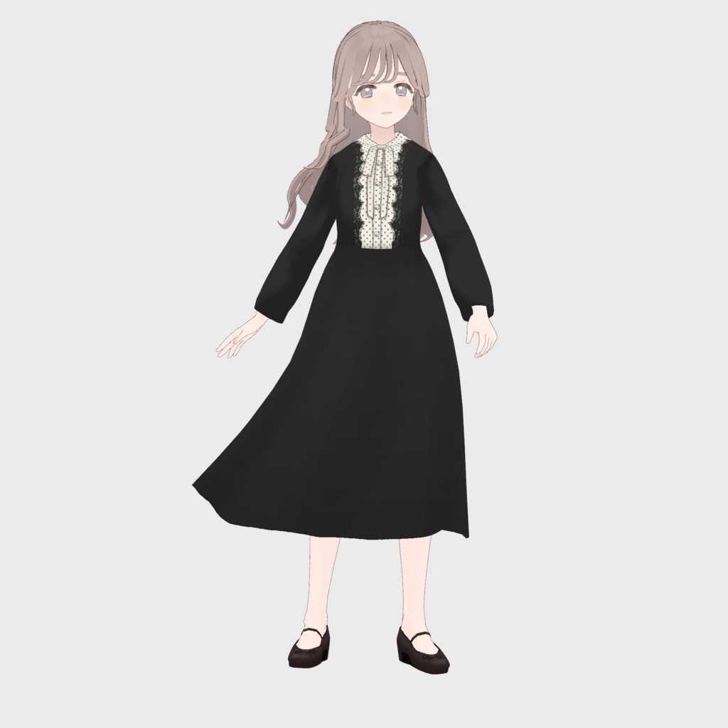 【VRoid正式版】ドットヨークボウタイワンピース 3色セット