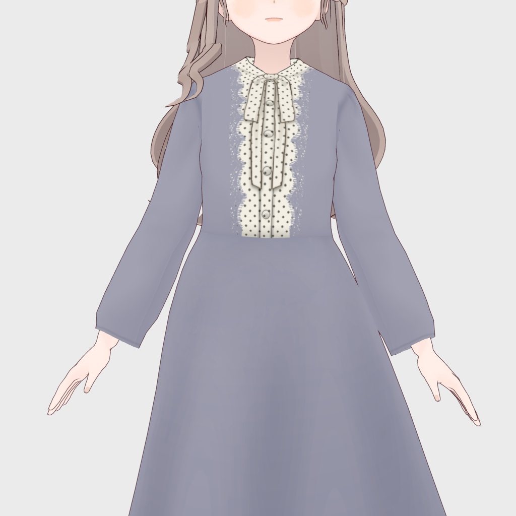 【VRoid正式版】ドットヨークボウタイワンピース 3色セット