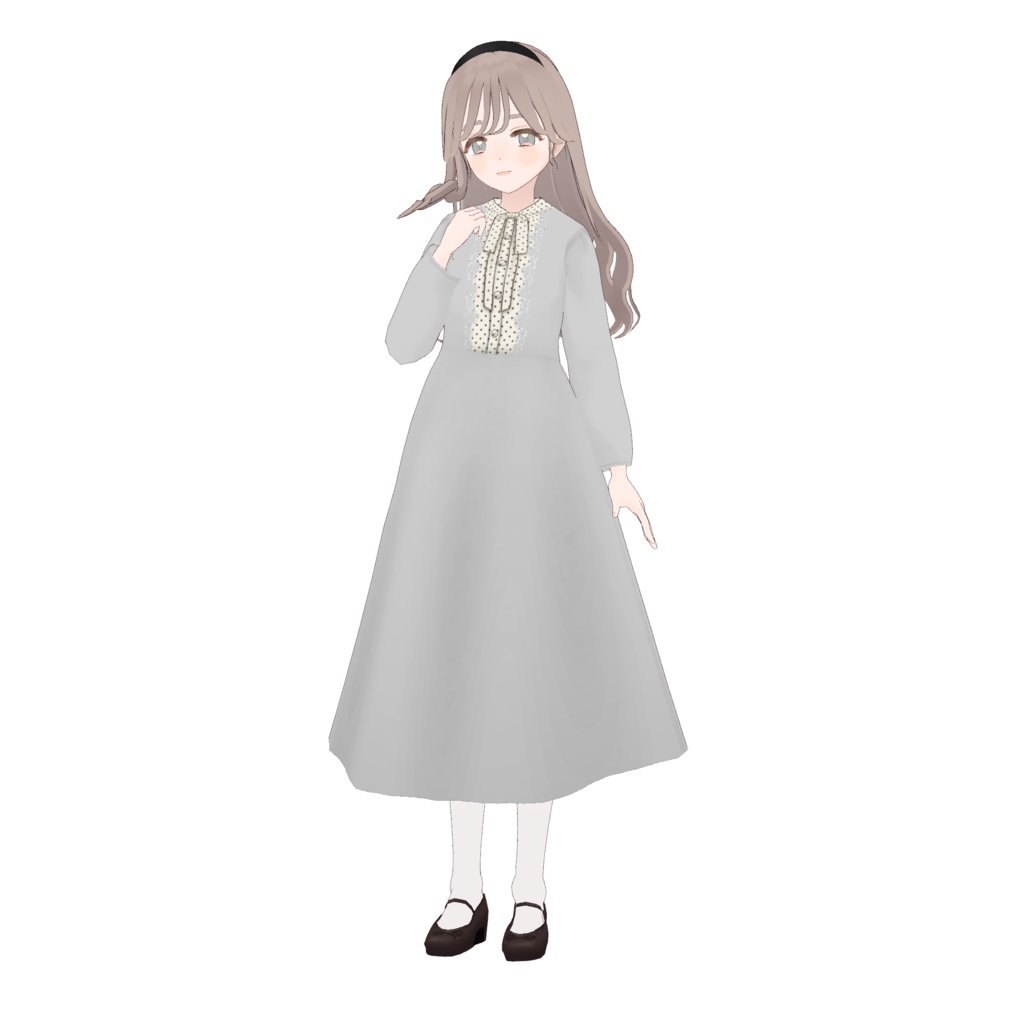 【VRoid正式版】ドットヨークボウタイワンピース バーチャルオリジナルカラー 3点セット