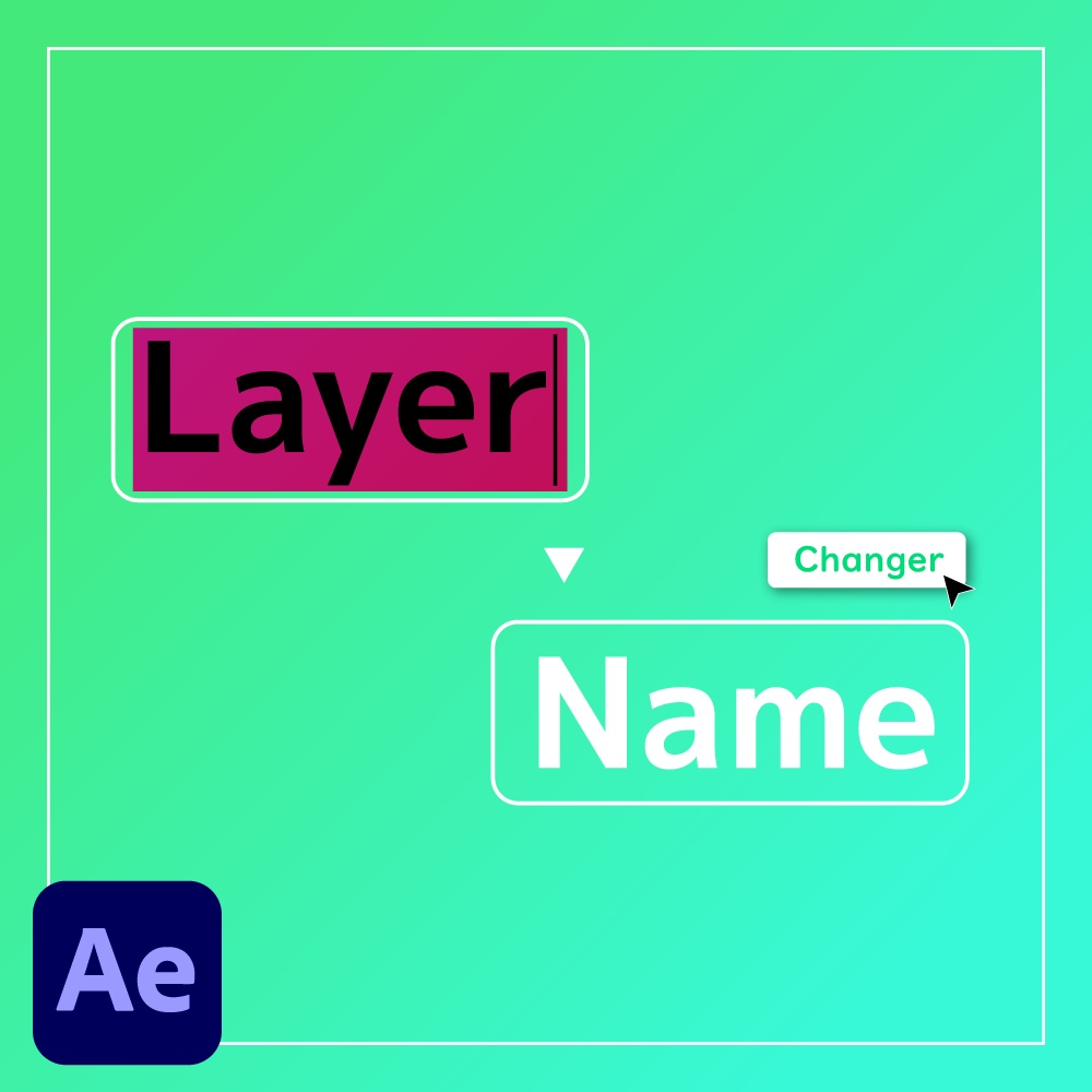 [After Effects] レイヤー名変更スクリプト / Layer Name Changer