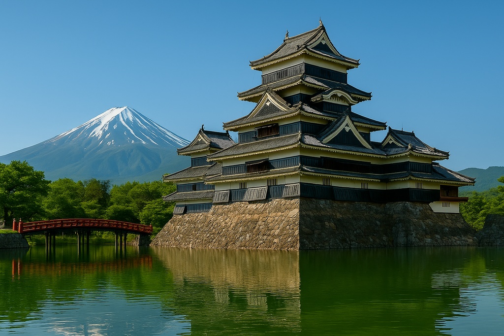 【電子版】松本城|四季セット・日中バージョン(高解像度AI画像4枚)