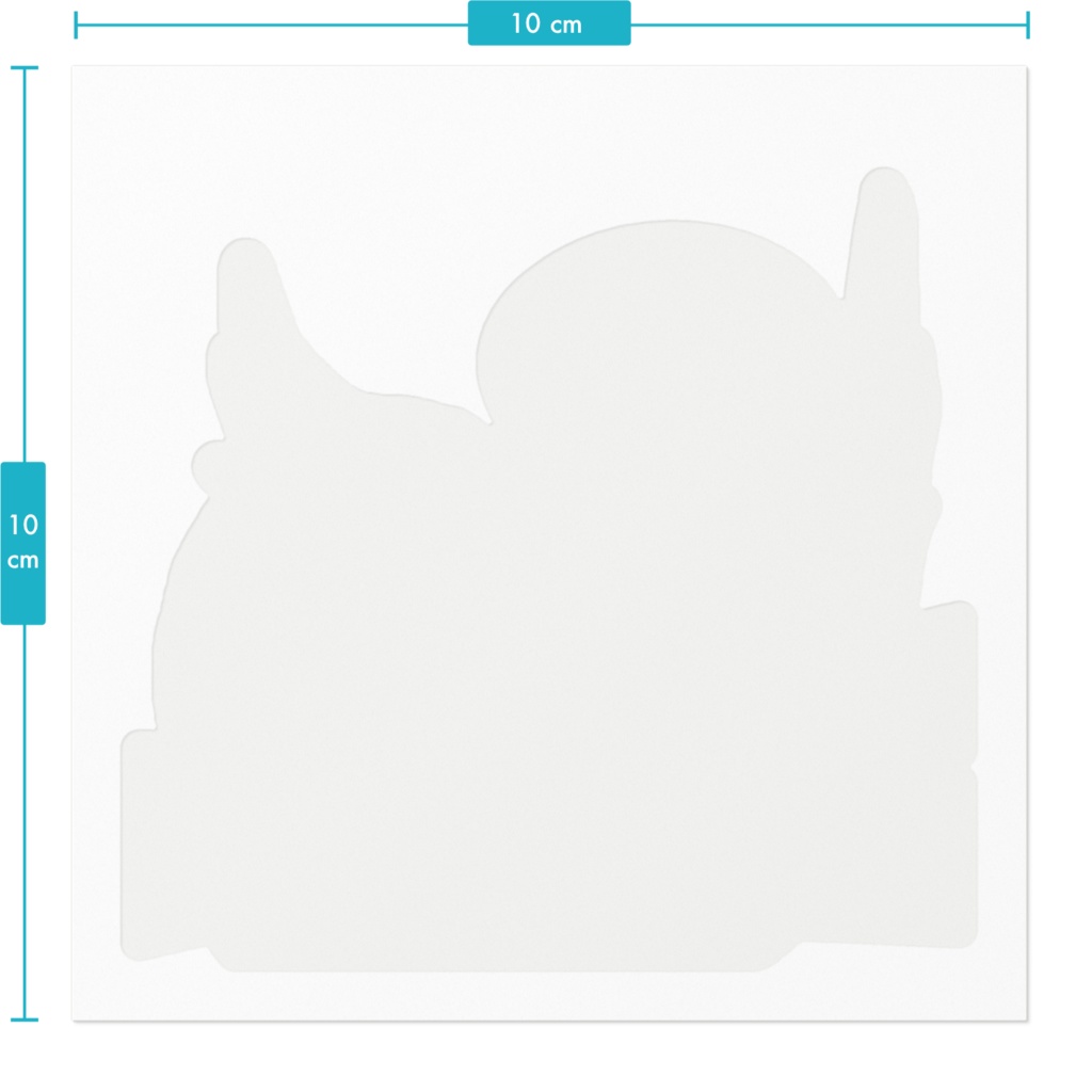 びっくりする鳥のステッカー