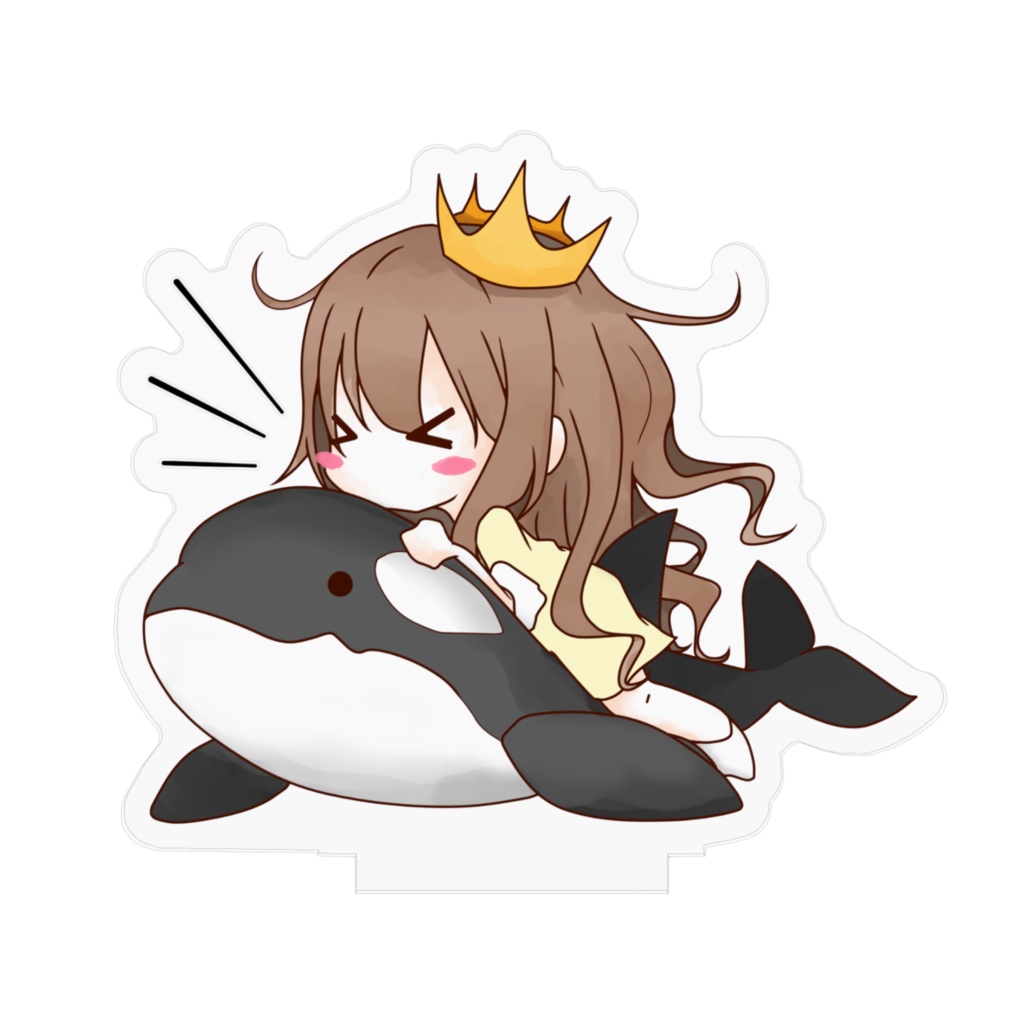 シャチにのった有村のアクリルフィギュア