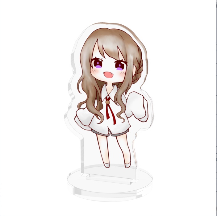 配信画面右下のありむりゃーアクリルスタンド|有村蓮