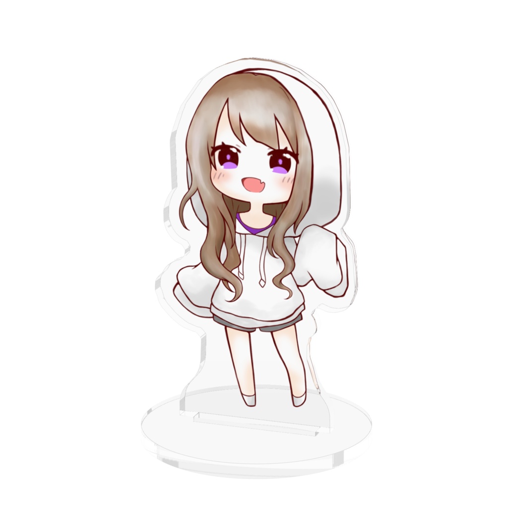 配信画面右下のありむりゃーアクリルスタンド|有村蓮