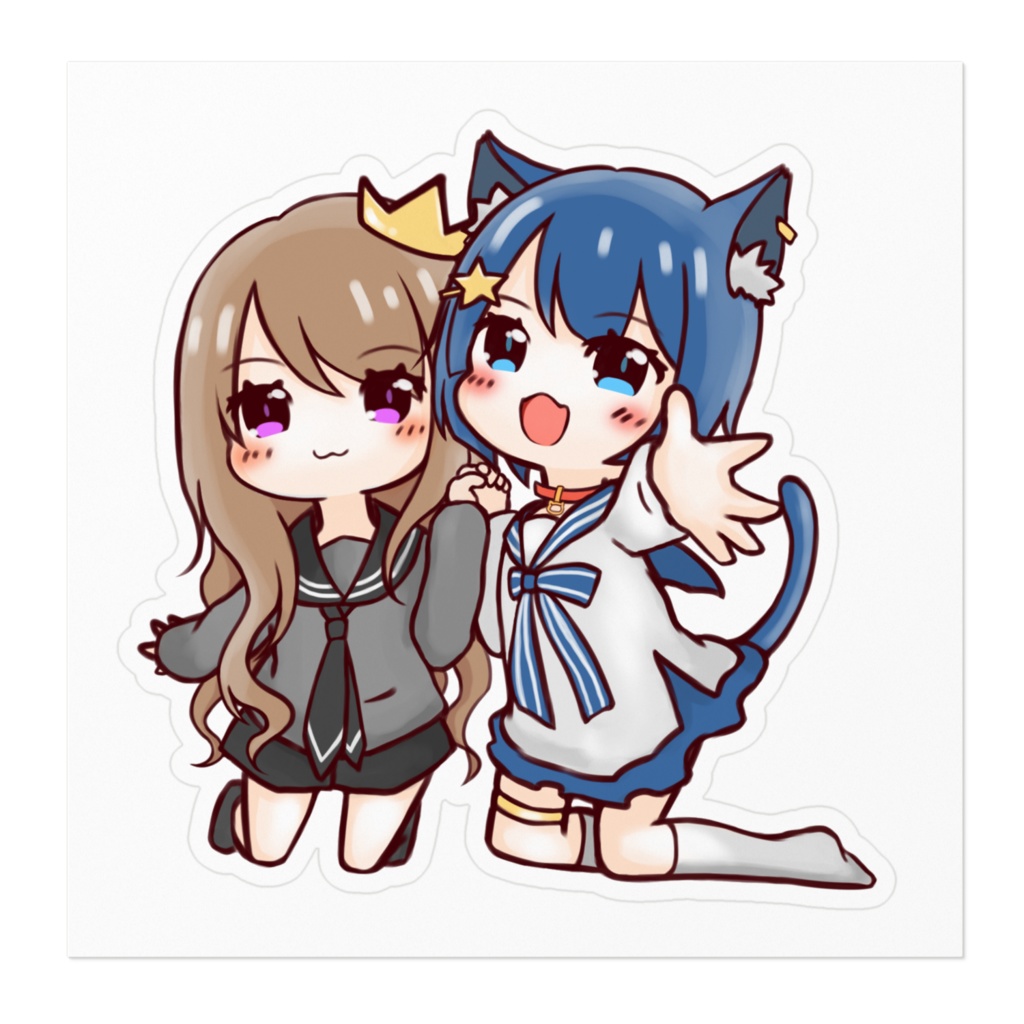 星とくじらラジオコンビのステッカー!!