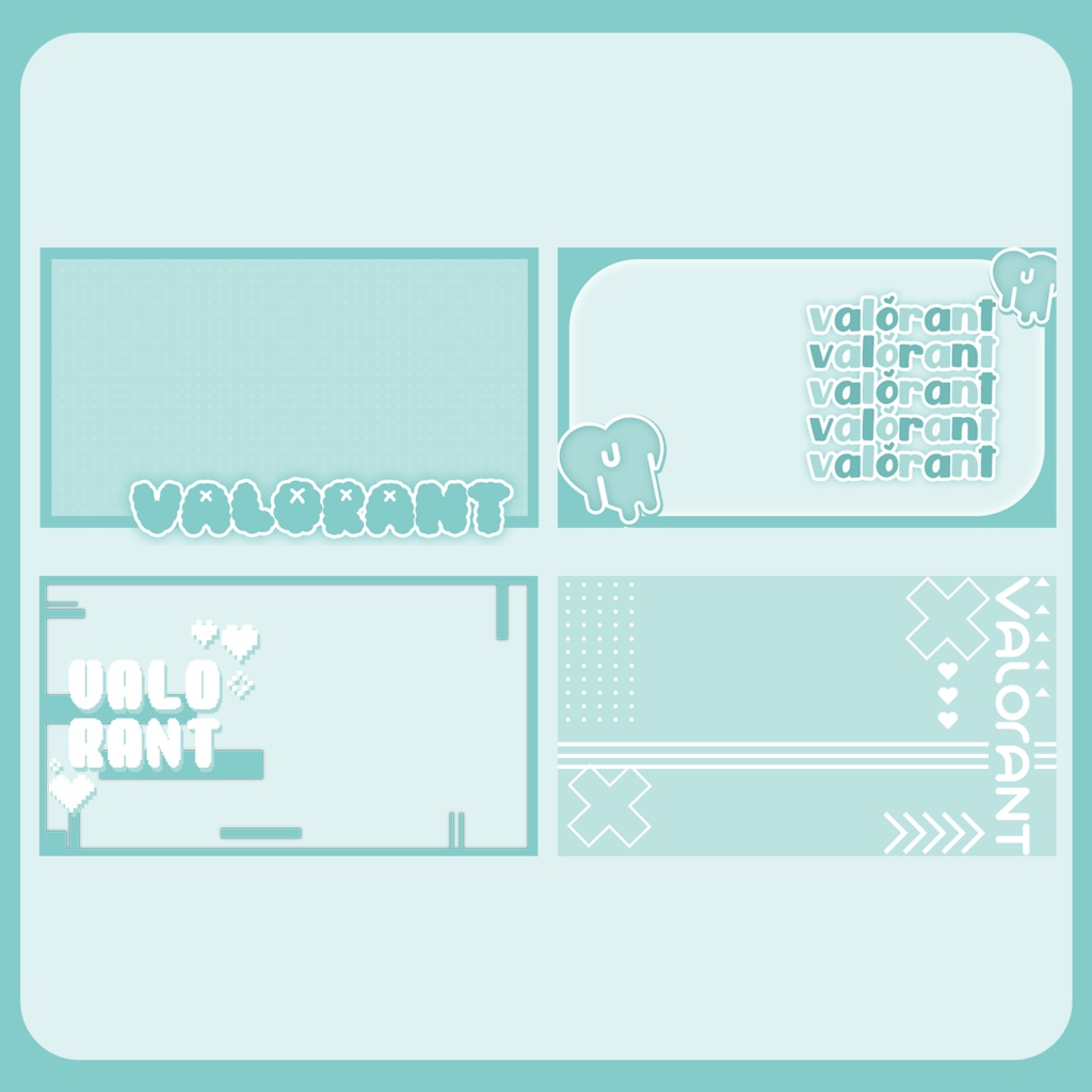 ★VALORANTサムネ素材パックVol22【カラバリ4色】