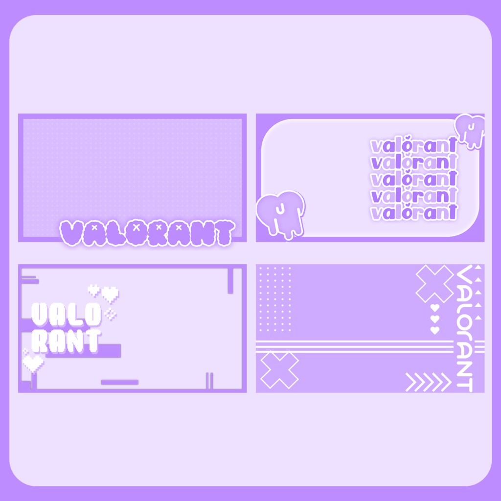 ★VALORANTサムネ素材パックVol22【カラバリ4色】