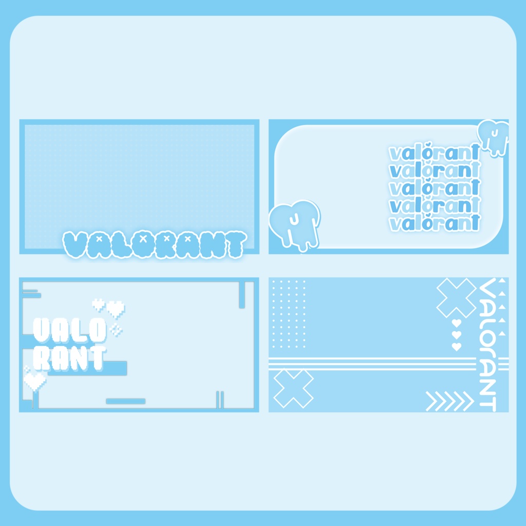 ★VALORANTサムネ素材パックVol22【カラバリ4色】