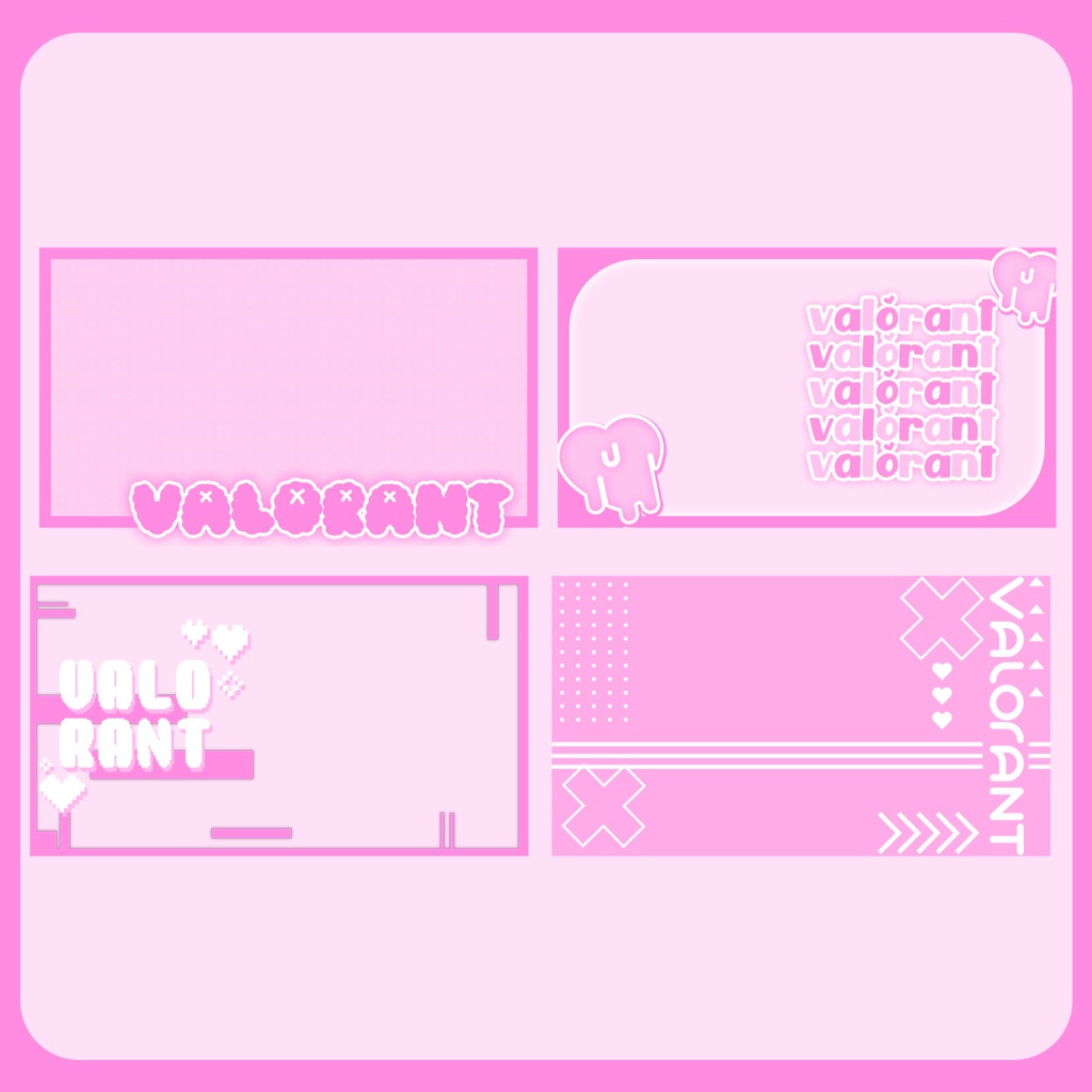 ★VALORANTサムネ素材パックVol22【カラバリ4色】