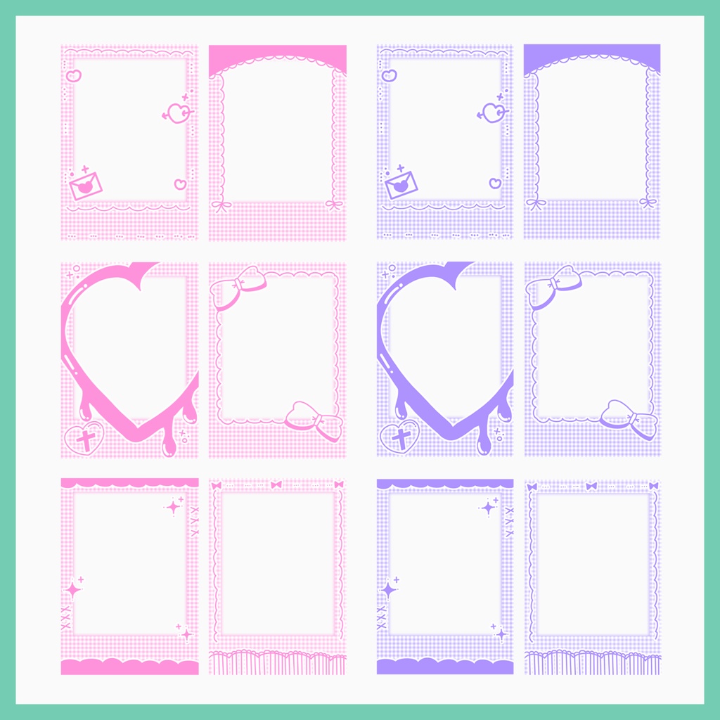 【ネットプリント素材】チェキ風素材第3弾📷🌟💗【VTuberさん・歌い手さん向け】