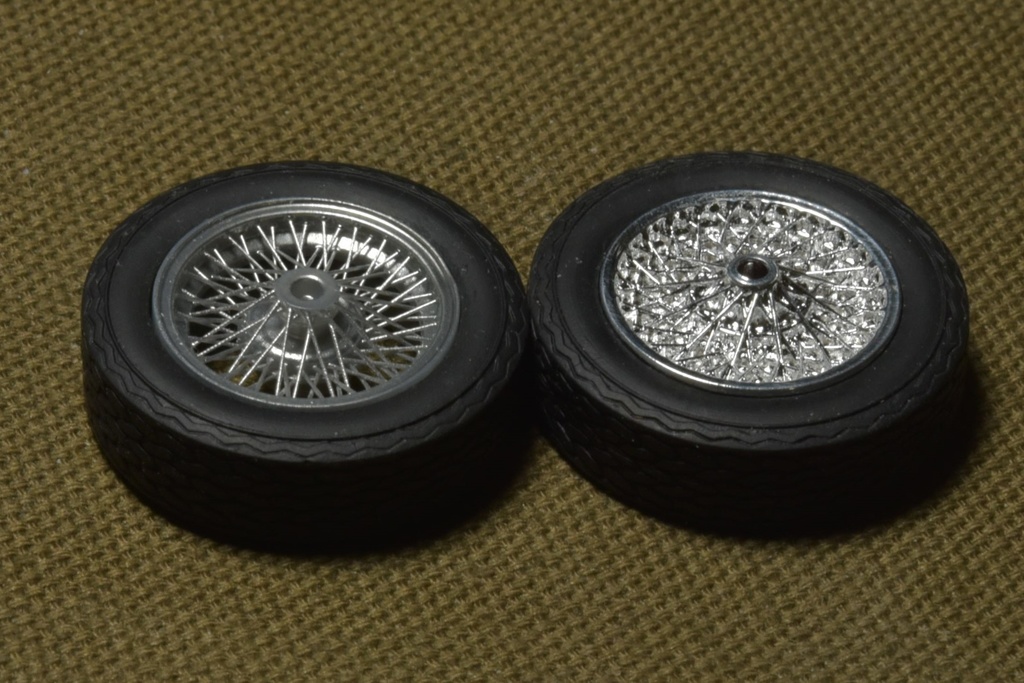 1/24ジャガーXK-E ワイヤーホイール4個セット Wire Wheels