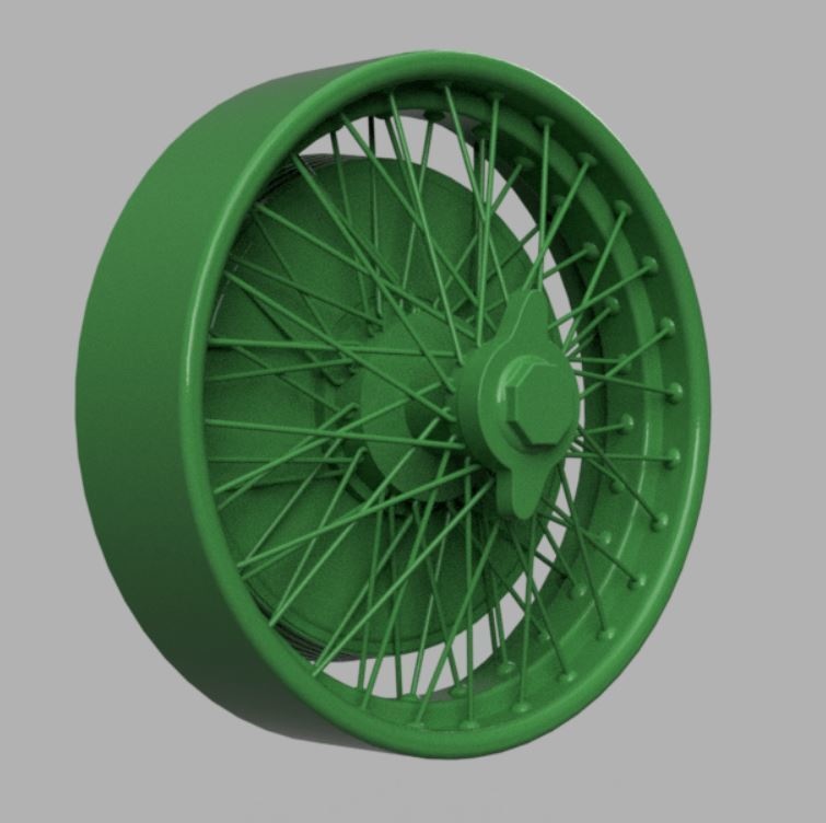 1/24　ベントレーブロワー　エレール用タイヤホイール　5個入　3Dプリント Wire Wheels