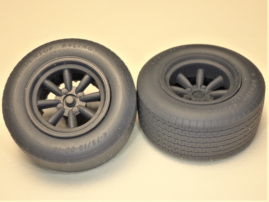 1/24 CR65レーシングホイールタイヤ4個セット ケンメリ、240ZG用