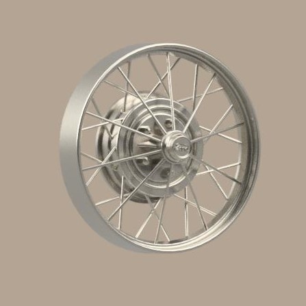 1/25　フォードA前期型ホイール5個セット　3Dプリント