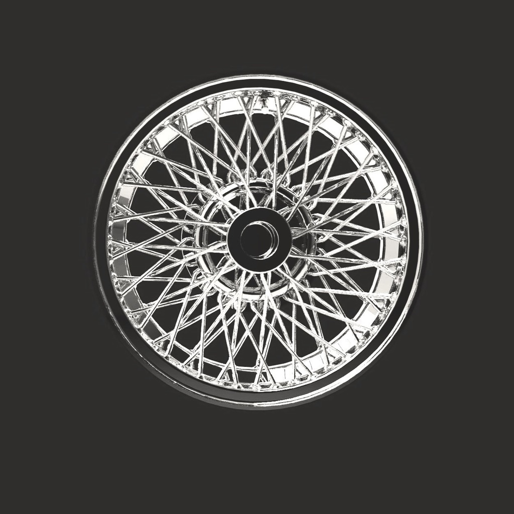 1/24　レベル　DB5用ワイヤーホイール一台分　３Dプリント 