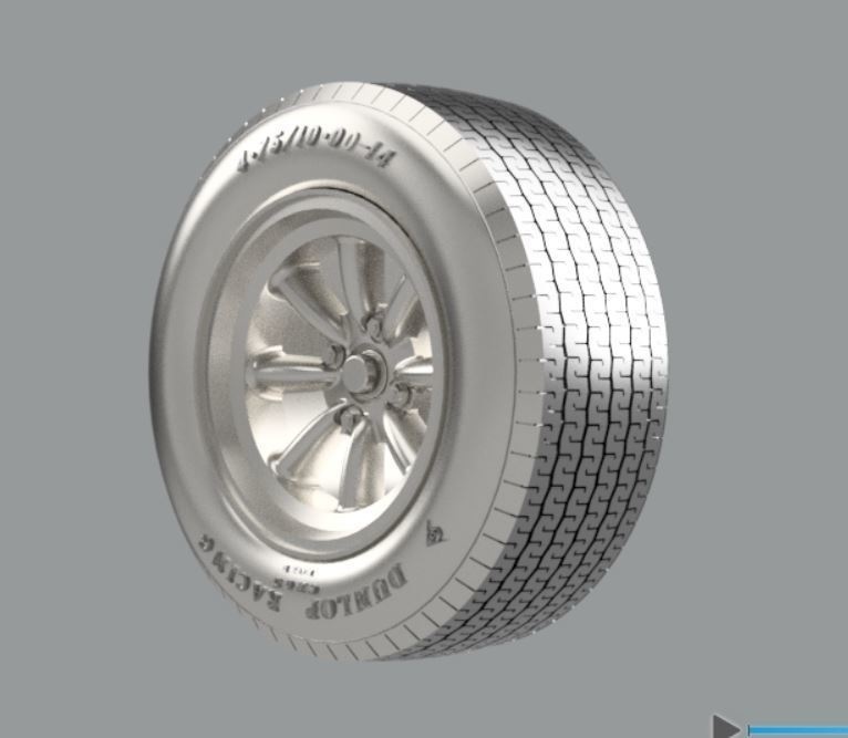 1/24 CR65レーシングホイールタイヤ4個セット　240Z、ケンメリ、ハコスカ　3Dプリント
