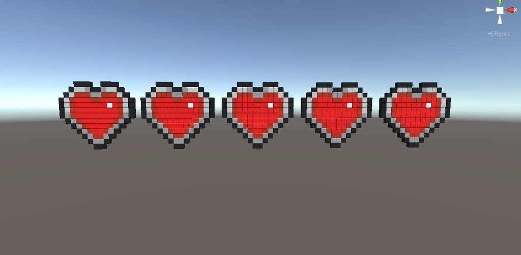 【3Dモデル】ドットのハート   Dot Heart